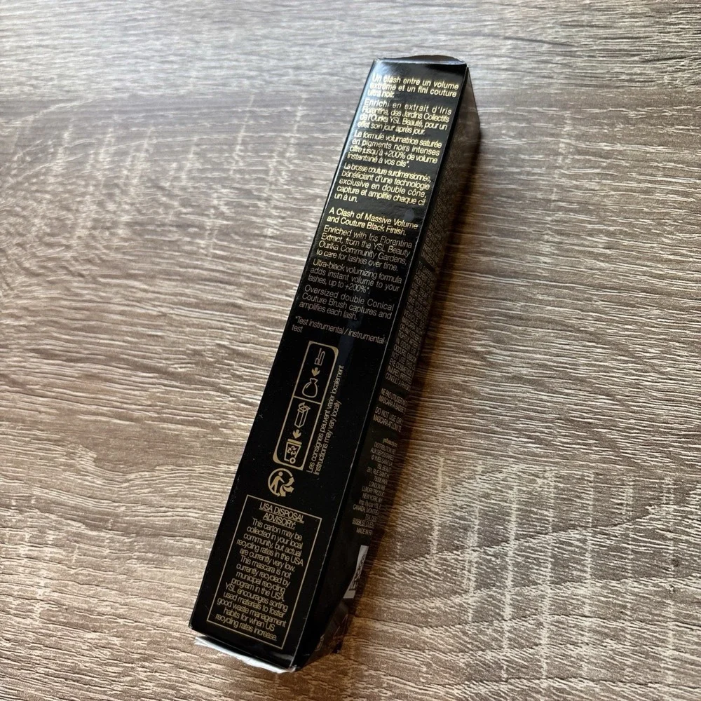YSL LASH CLASH Mascara Volume Extreme NOIR BLACK 9ml *NEW IN BOX* Full Size